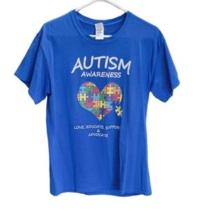 GILDAN Love, Support and Advocate Autism Awareness Tee Shirt